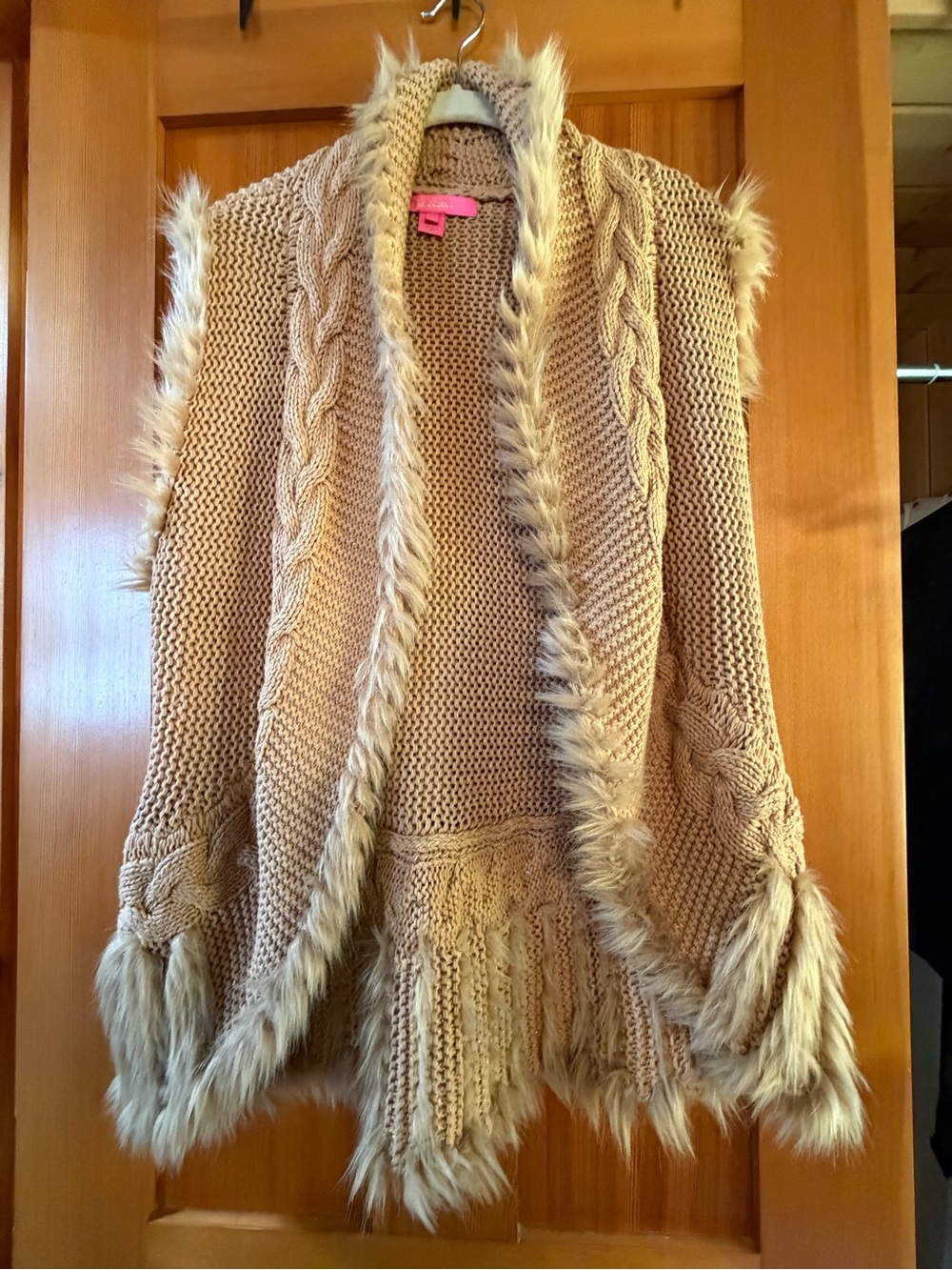 Lily Pulitzer Vest Faux trim fur